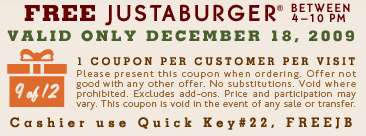 FREE Justaburger at Whataburger