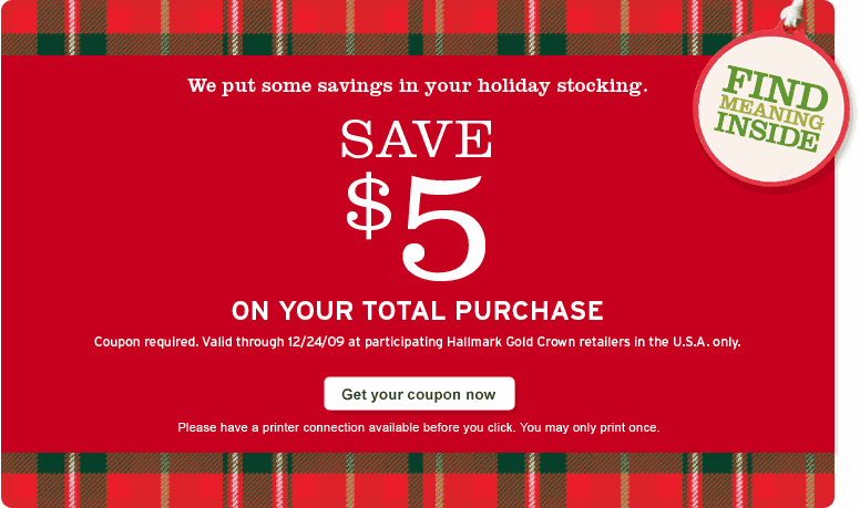 Hallmark Coupon