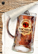 Bacardi OakHeart Stein Glass