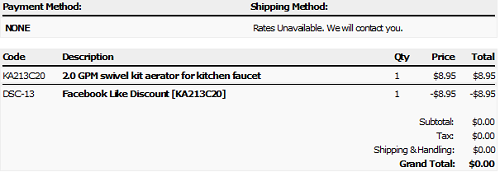 Kingston Brass Order