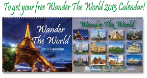2013 Wander The World Calendar