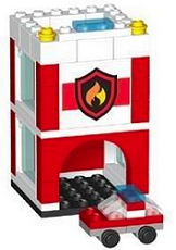 Lego Mini City Firehouse Build