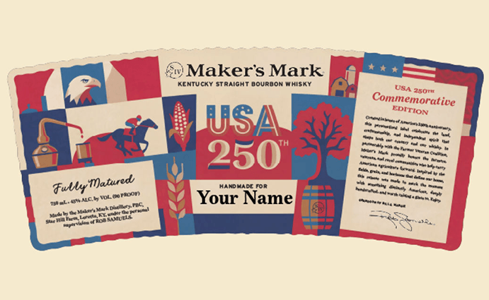 FREE Customized America 250 Maker’s Mark Label - Hunt4Freebies